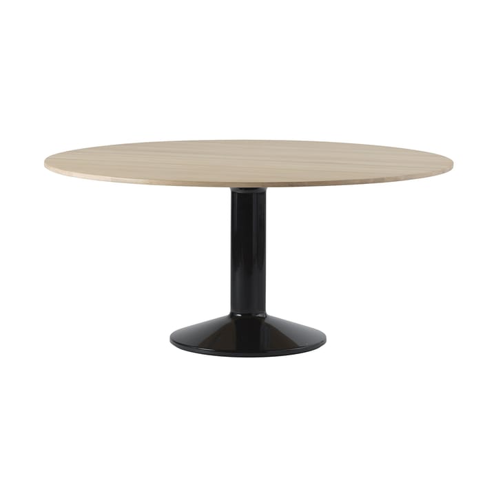 Mesa pedestal Midst Ø160 cm - Oiled Oak-Black - Muuto