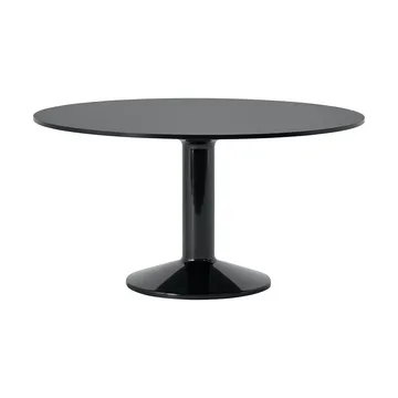 Mesa pedestal Midst - Black linoleum-negro, Ø140 cm - Muuto