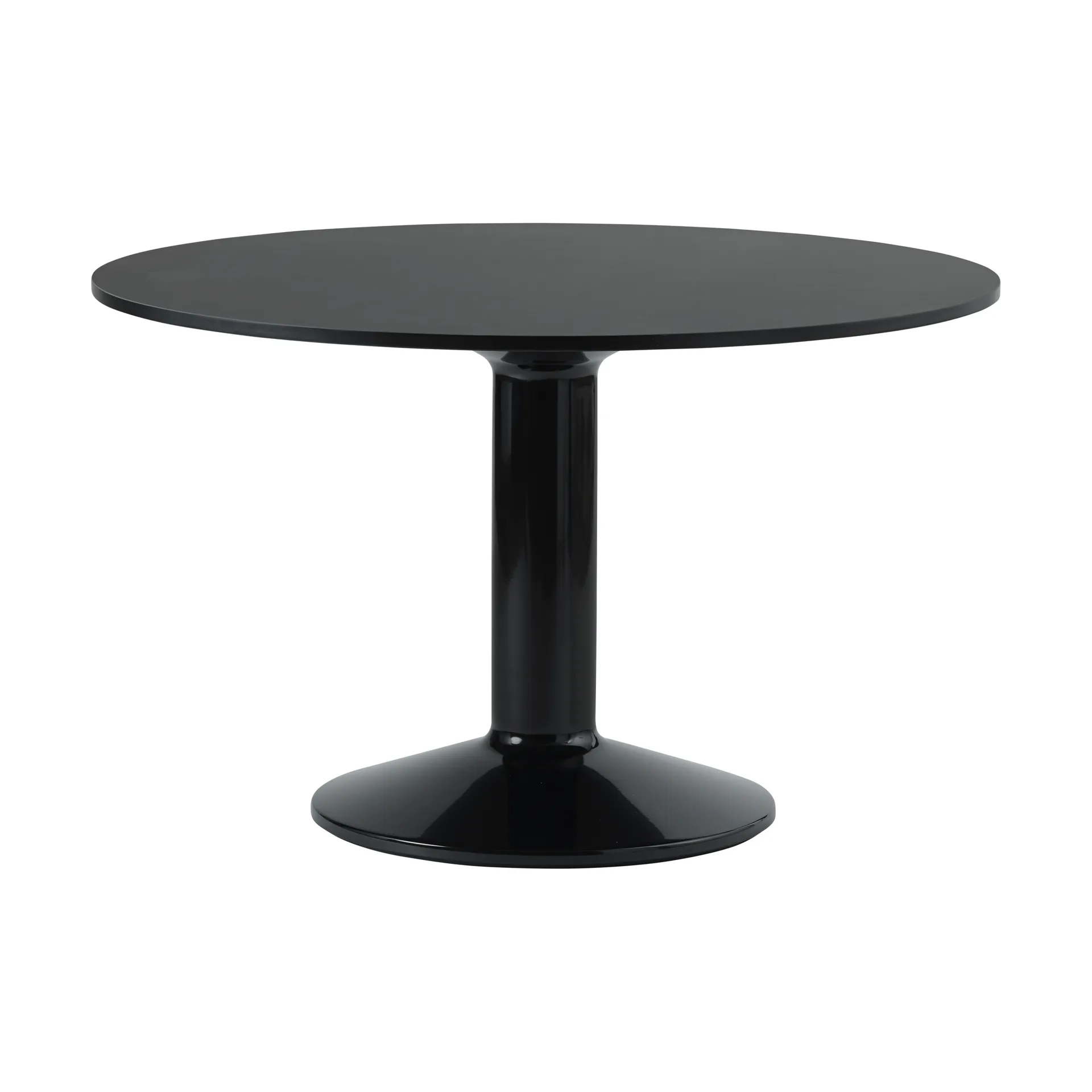 Mesa pedestal Midst, Black nanolaminate-black, Ø120 cm Muuto