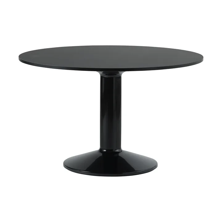 Mesa pedestal Midst - Black nanolaminate-black, Ø120 cm - Muuto