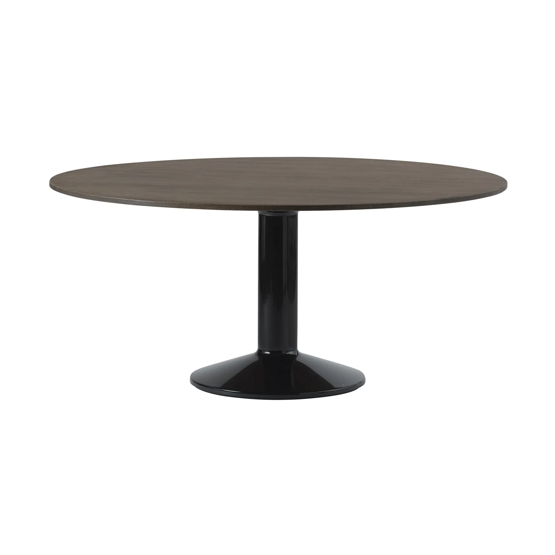 Mesa pedestal Midst, Dark oiled oak-black, Ø160 cm Muuto