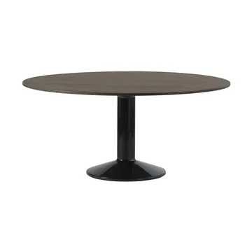 Mesa pedestal Midst - Dark oiled oak-black, Ø160 cm - Muuto