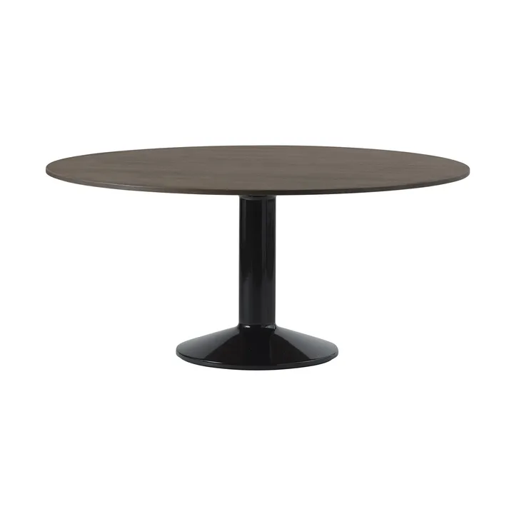 Mesa pedestal Midst - Dark oiled oak-black, Ø160 cm - Muuto