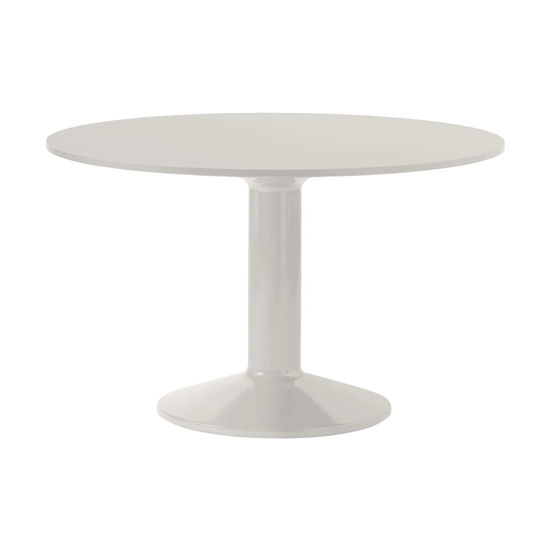 Mesa pedestal Midst, Grey linoleum-gris, Ø120 cm Muuto