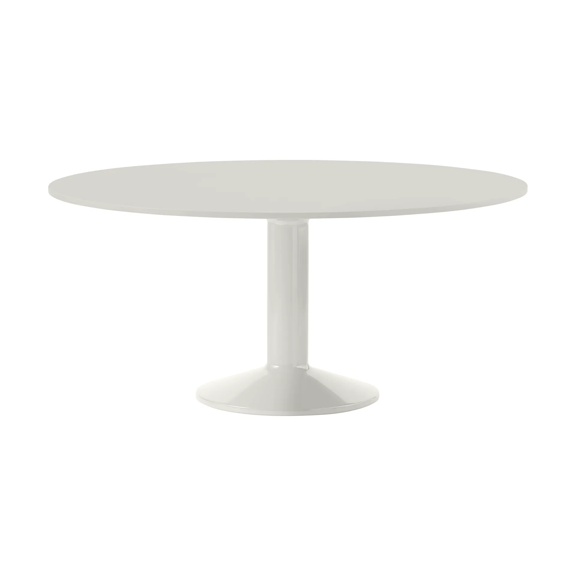 Mesa pedestal Midst, Grey linoleum-gris, Ø160 cm Muuto