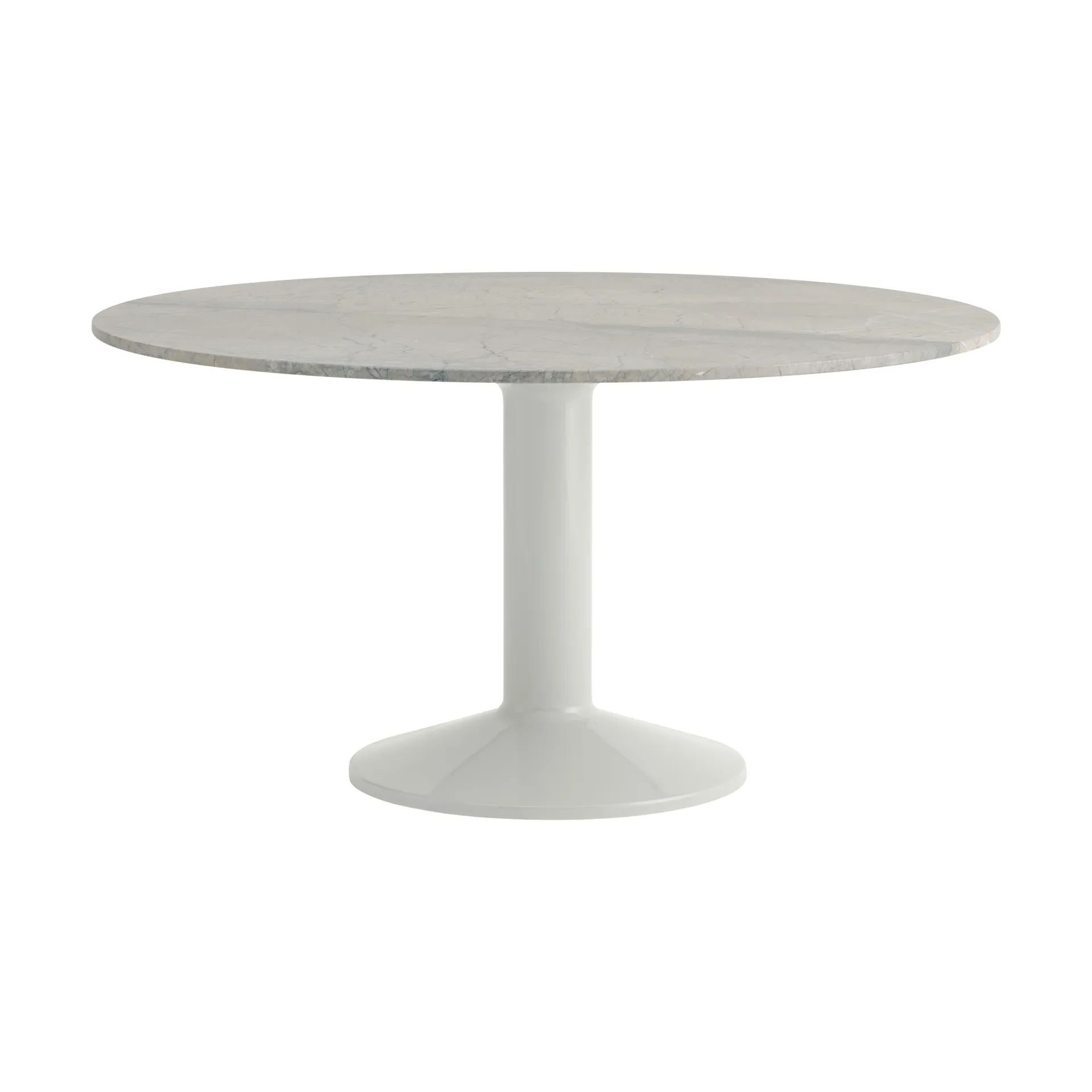 Mesa pedestal Midst, Grey marble-grey, Ø140 cm Muuto