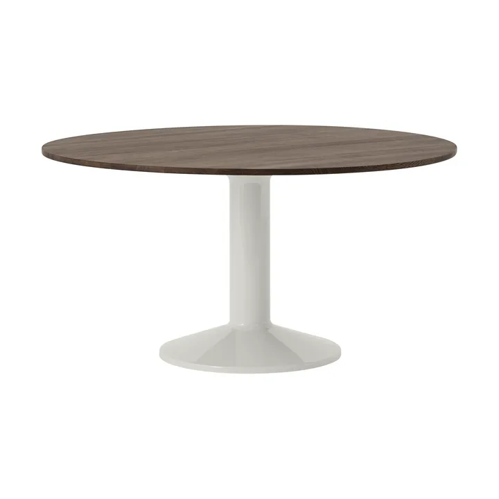 Mesa pedestal Midst - Roble aceitado oscuro-gris, Ø140 cm - Muuto