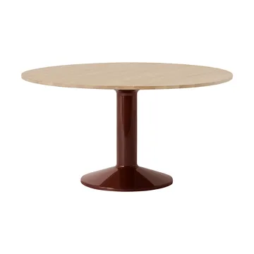 Mesa pedestal Midst - Roble aceitado-rojo oscuro, Ø140 cm - Muuto