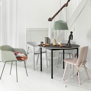 Mesa redonda Base Ø110 cm - White laminate-Plywood-White - Muuto