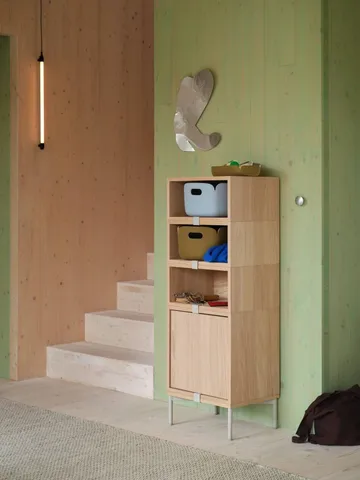 Módulo de estantería Stacked 2.0 abierto, mediano - roble - Muuto