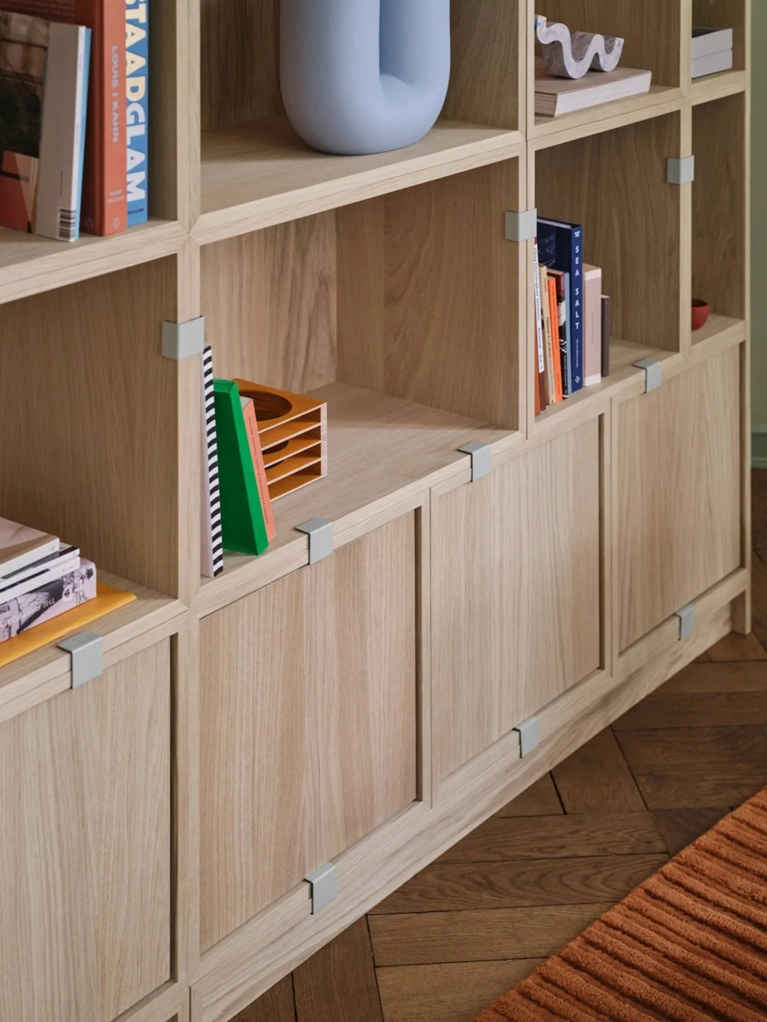 Módulo de estantería Stacked 2.0 abierto, mediano, roble Muuto