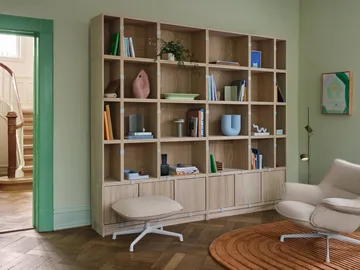 Módulo de estantería Stacked 2.0 abierto, mediano - roble - Muuto