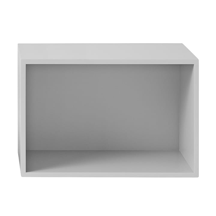 Módulo de estantería Stacked 2.0 con fondo, large - gris claro - Muuto