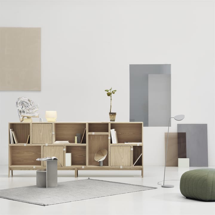 Módulo de estantería Stacked 2.0 con fondo, large, roble Muuto