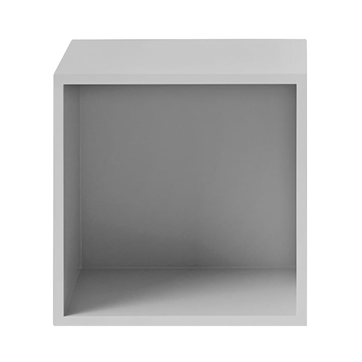 Módulo de estantería Stacked 2.0 con fondo, mediano - gris claro - Muuto