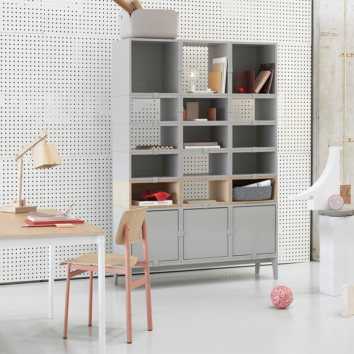 Módulo de estantería Stacked 2.0 con fondo, small, roble Muuto