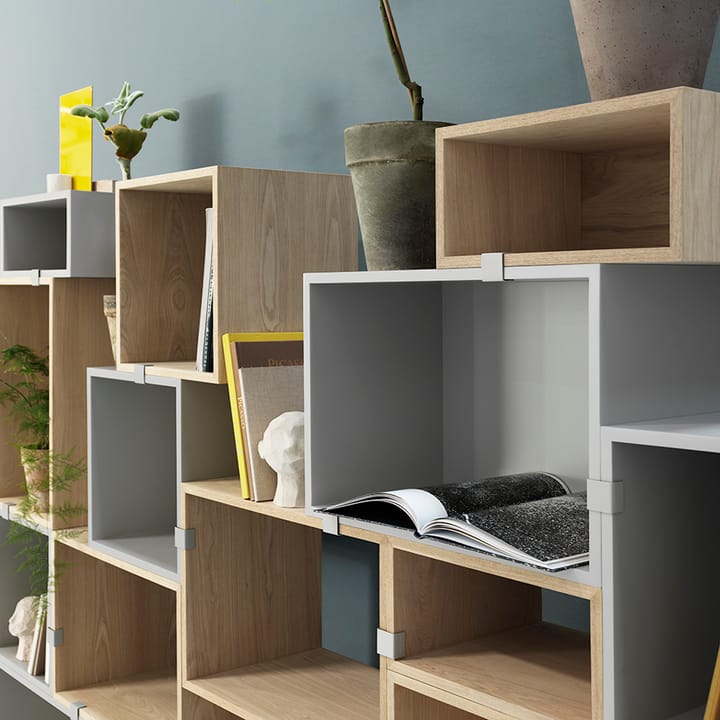 Módulo de estantería Stacked 2.0 con fondo, small, roble Muuto