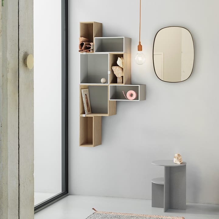 Módulo de estantería Stacked 2.0 con fondo, small, roble Muuto