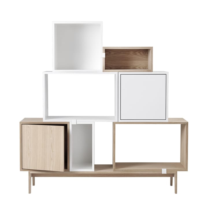 Módulo de estantería Stacked 2.0 con puerta, mediano, blanco Muuto
