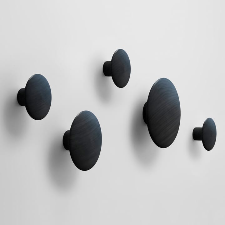 Perchero de pared The Dots, negro, Muuto