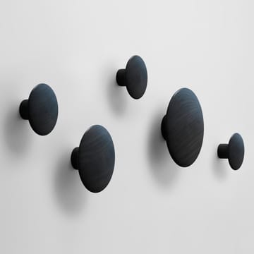 Perchero de pared The Dots, negro - mediano - Muuto