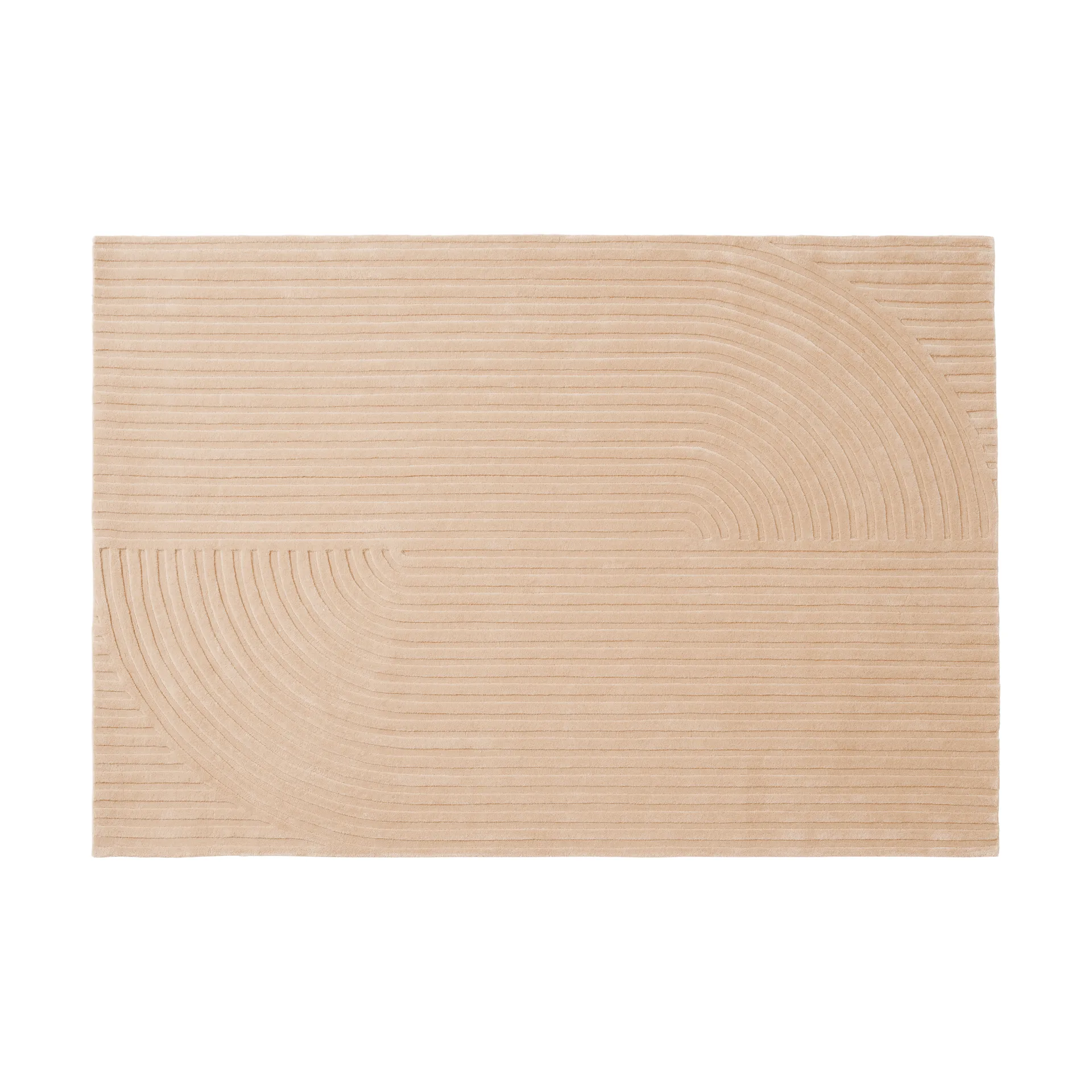 Relevo Rug Quattro alfombra de lana, Light rose, 170x240 cm Muuto