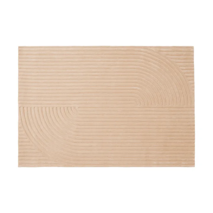 Relevo Rug Quattro alfombra de lana - Light rose, 170x240 cm - Muuto