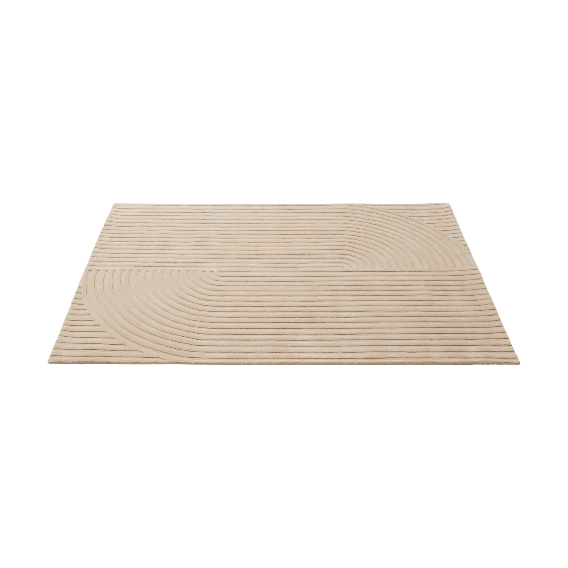 Relevo Rug Quattro alfombra de lana, Light rose, 170x240 cm Muuto