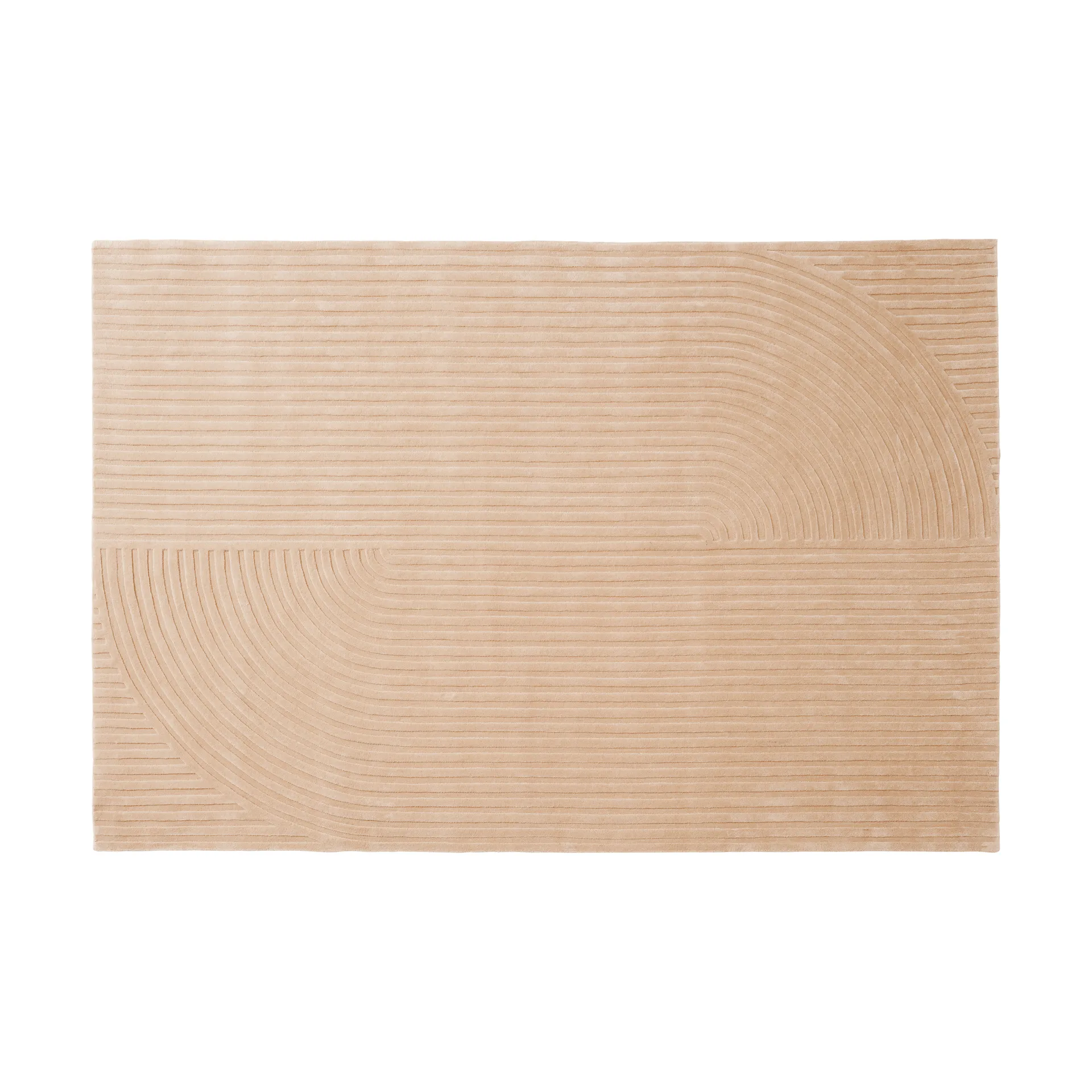 Relevo Rug Quattro alfombra de lana, Light rose, 200x300 cm Muuto