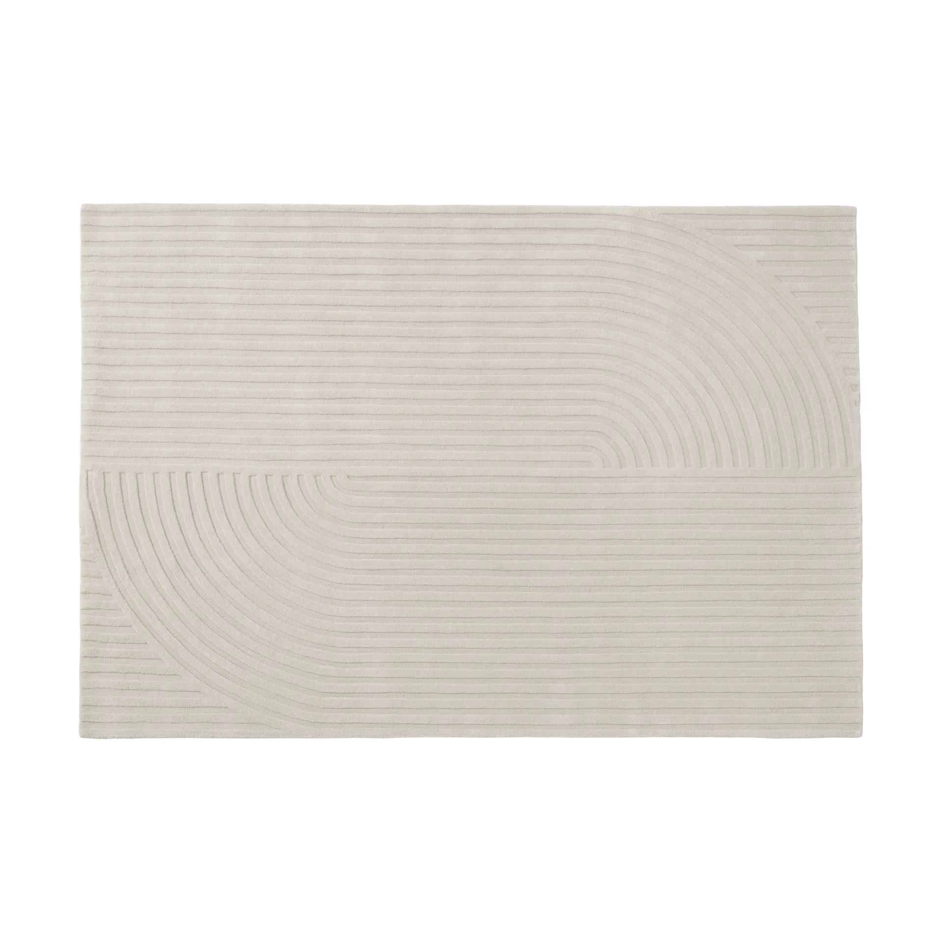 Relevo Rug Quattro alfombra de lana, Off white, 170x240 cm Muuto