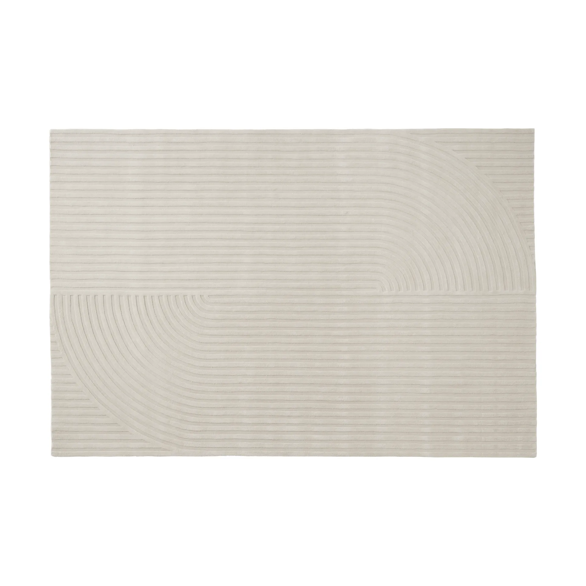 Relevo Rug Quattro alfombra de lana, Off white, 200x300 cm Muuto