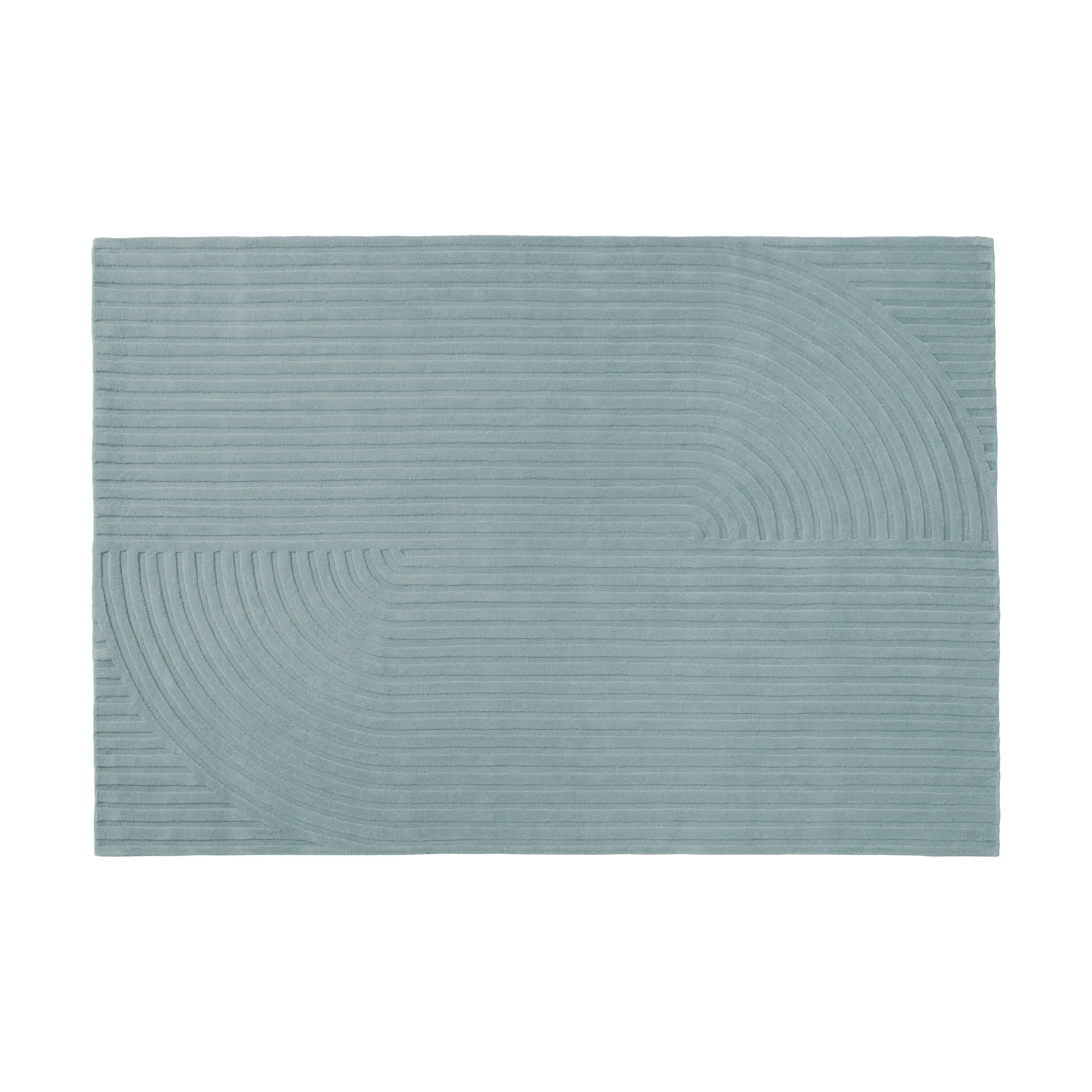 Relevo Rug Quattro alfombra de lana, Sage green, 170x240 cm Muuto