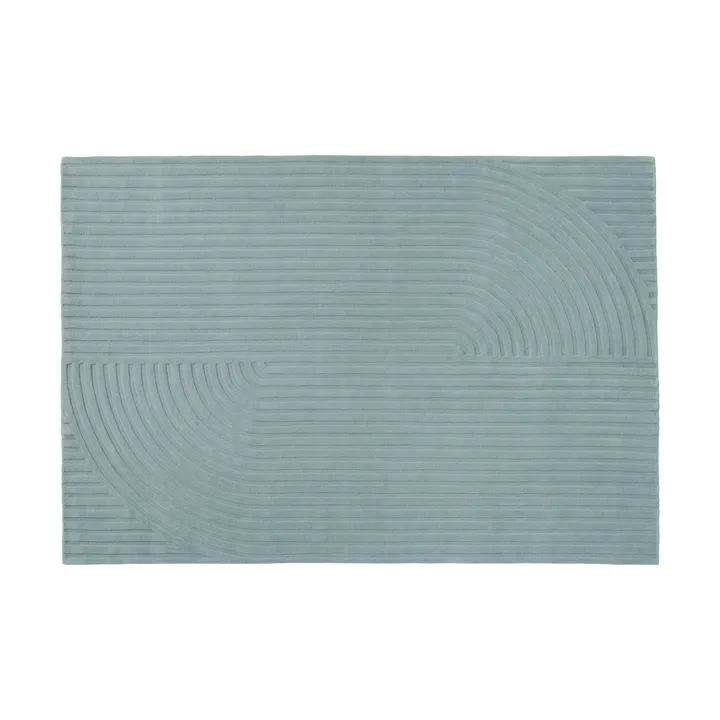 Relevo Rug Quattro alfombra de lana - Sage green, 170x240 cm - Muuto