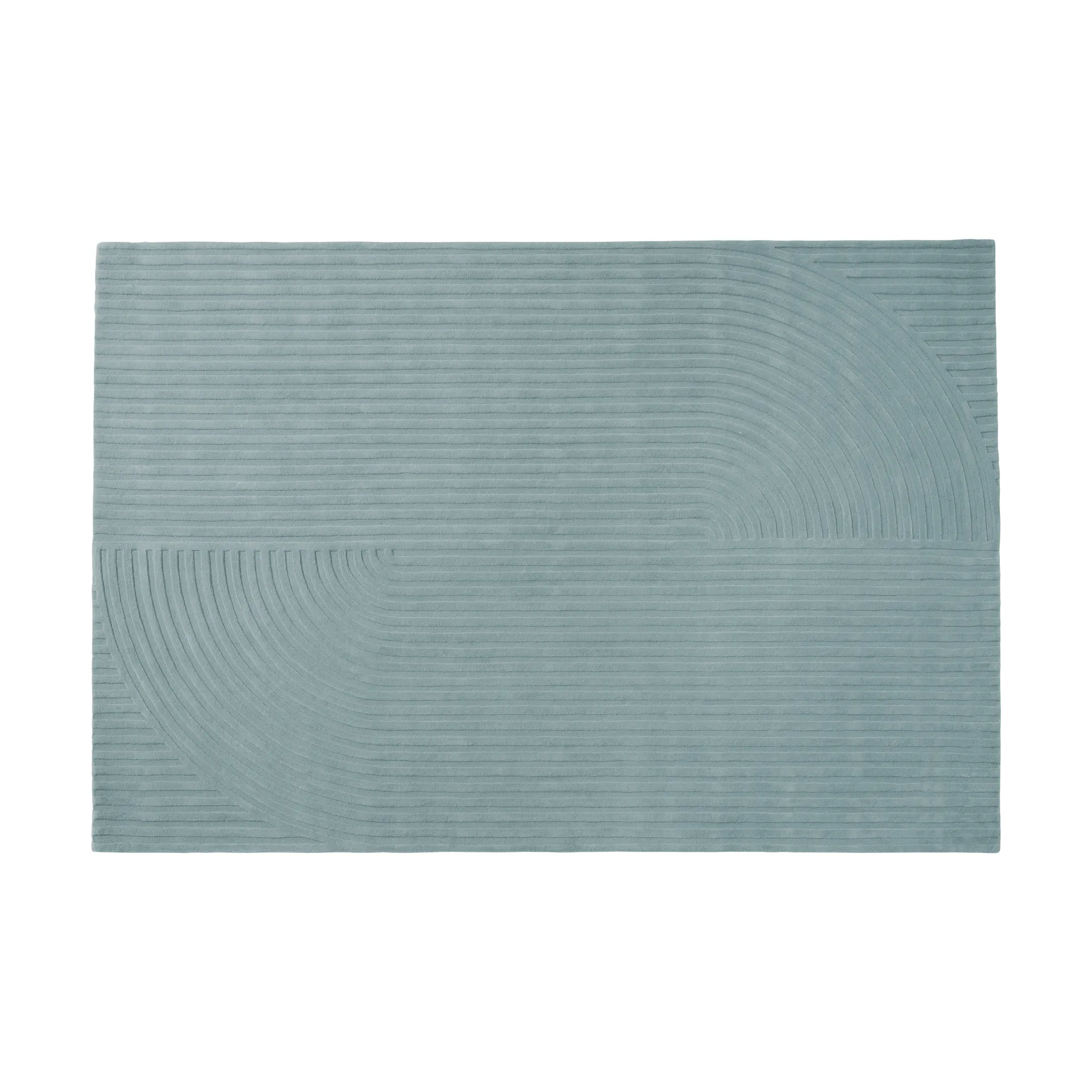 Relevo Rug Quattro alfombra de lana, Sage green, 200x300 cm Muuto