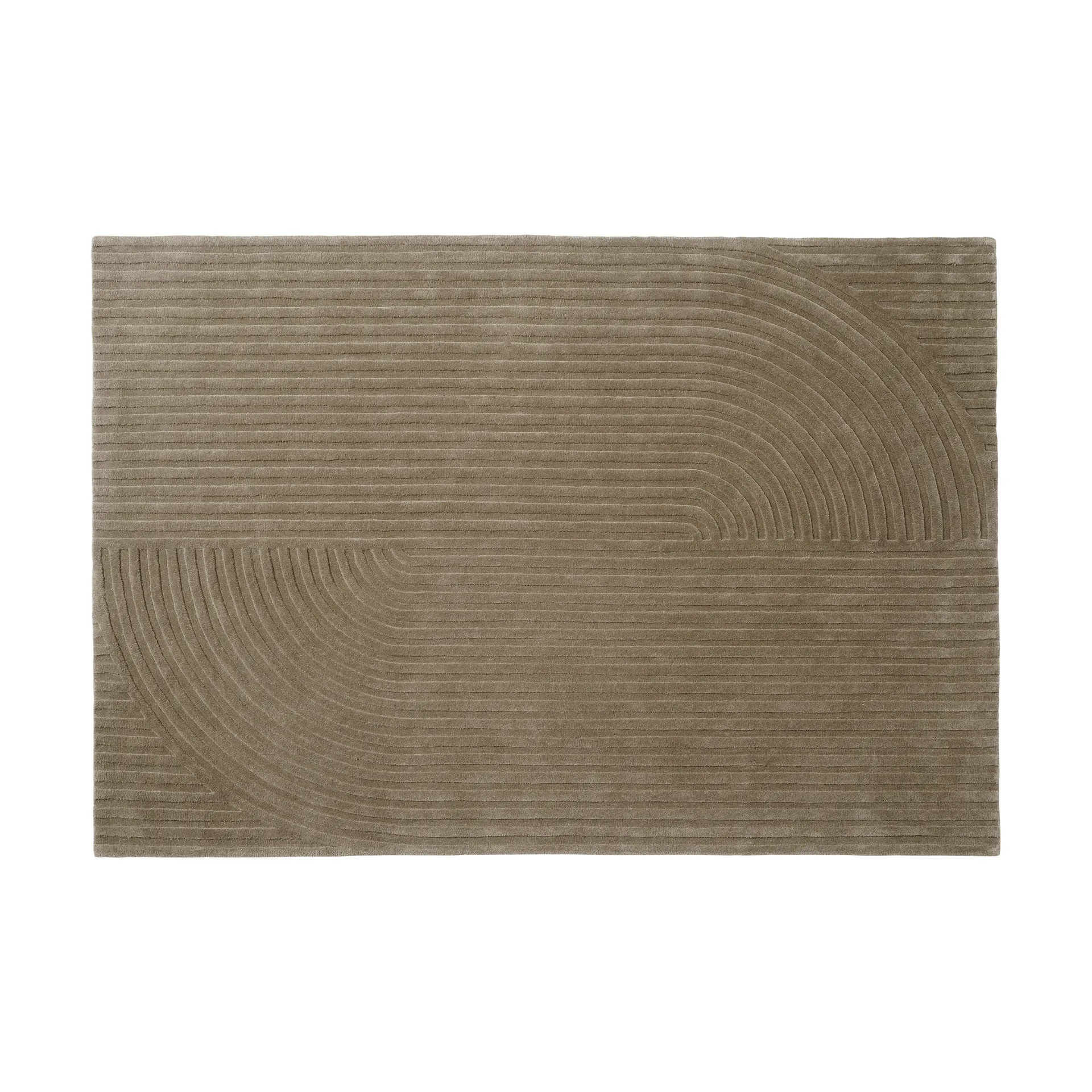 Relevo Rug Quattro alfombra de lana, Taupe, 170x240 cm Muuto