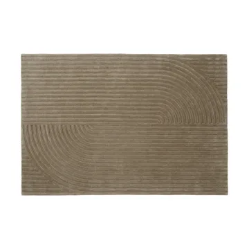 Relevo Rug Quattro alfombra de lana - Taupe, 170x240 cm - Muuto