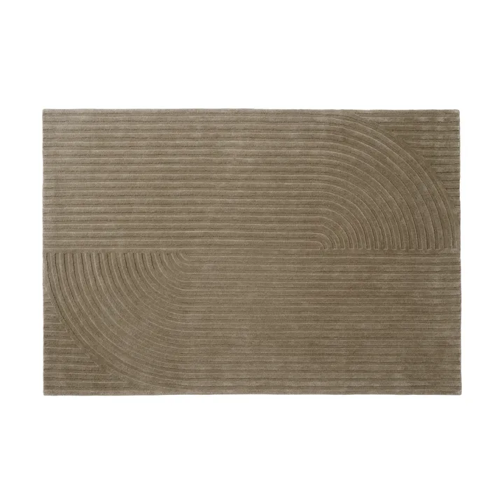 Relevo Rug Quattro alfombra de lana - Taupe, 170x240 cm - Muuto