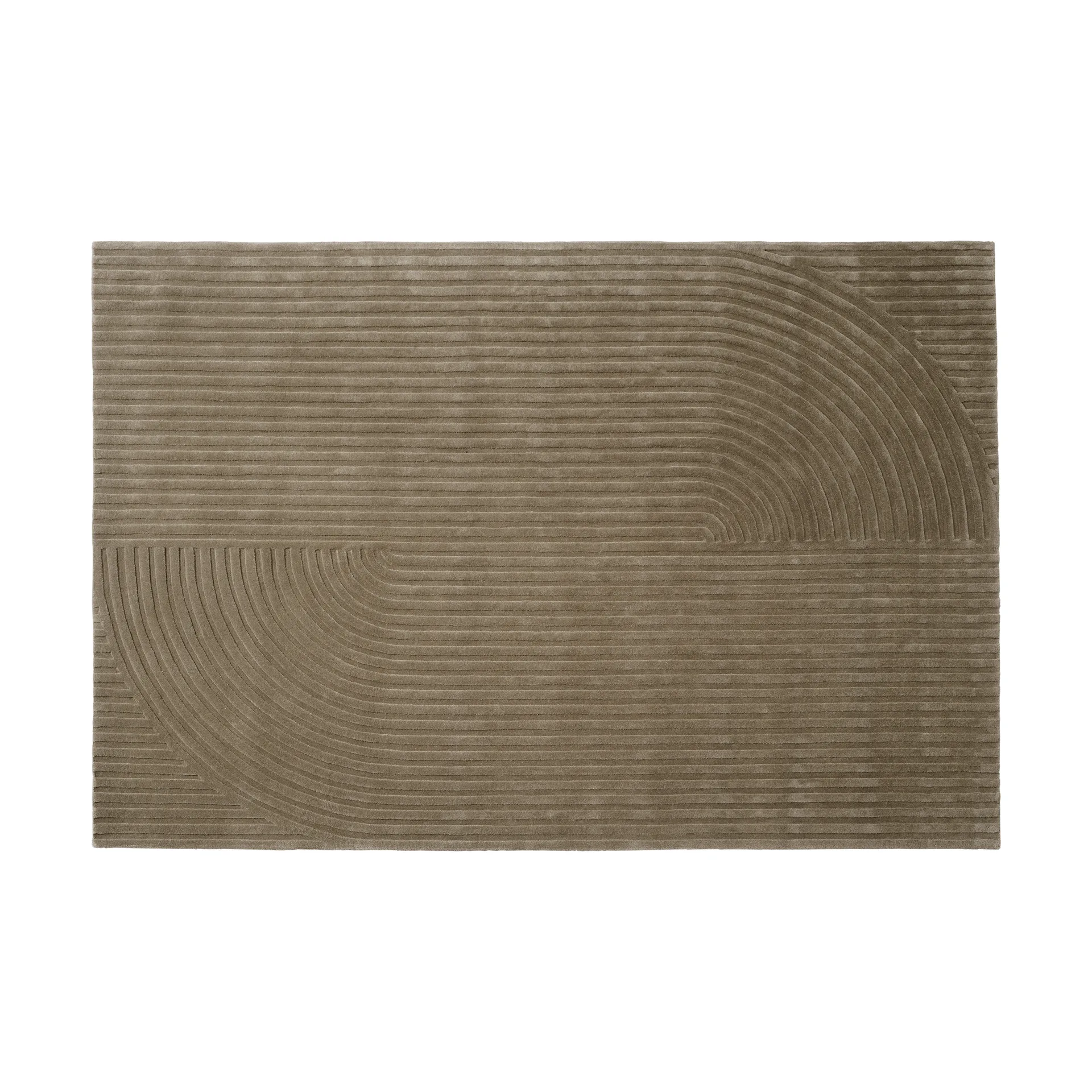 Relevo Rug Quattro alfombra de lana, Taupe, 200x300 cm Muuto