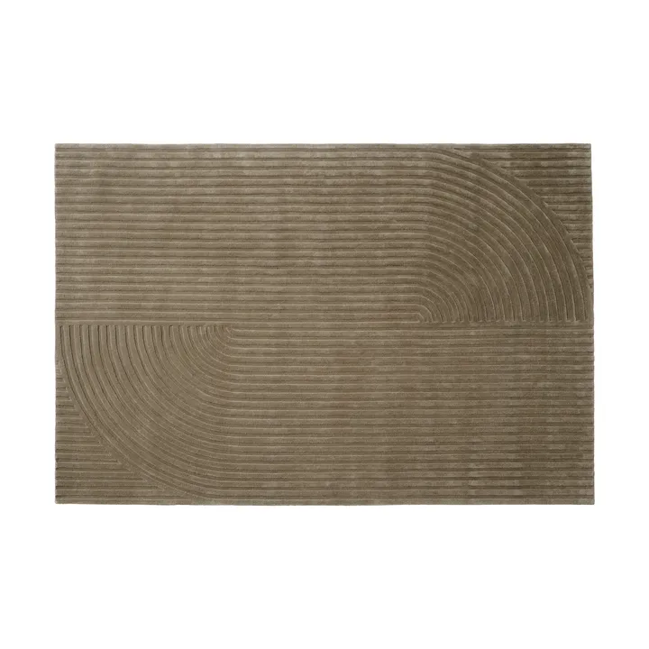 Relevo Rug Quattro alfombra de lana - Taupe, 200x300 cm - Muuto