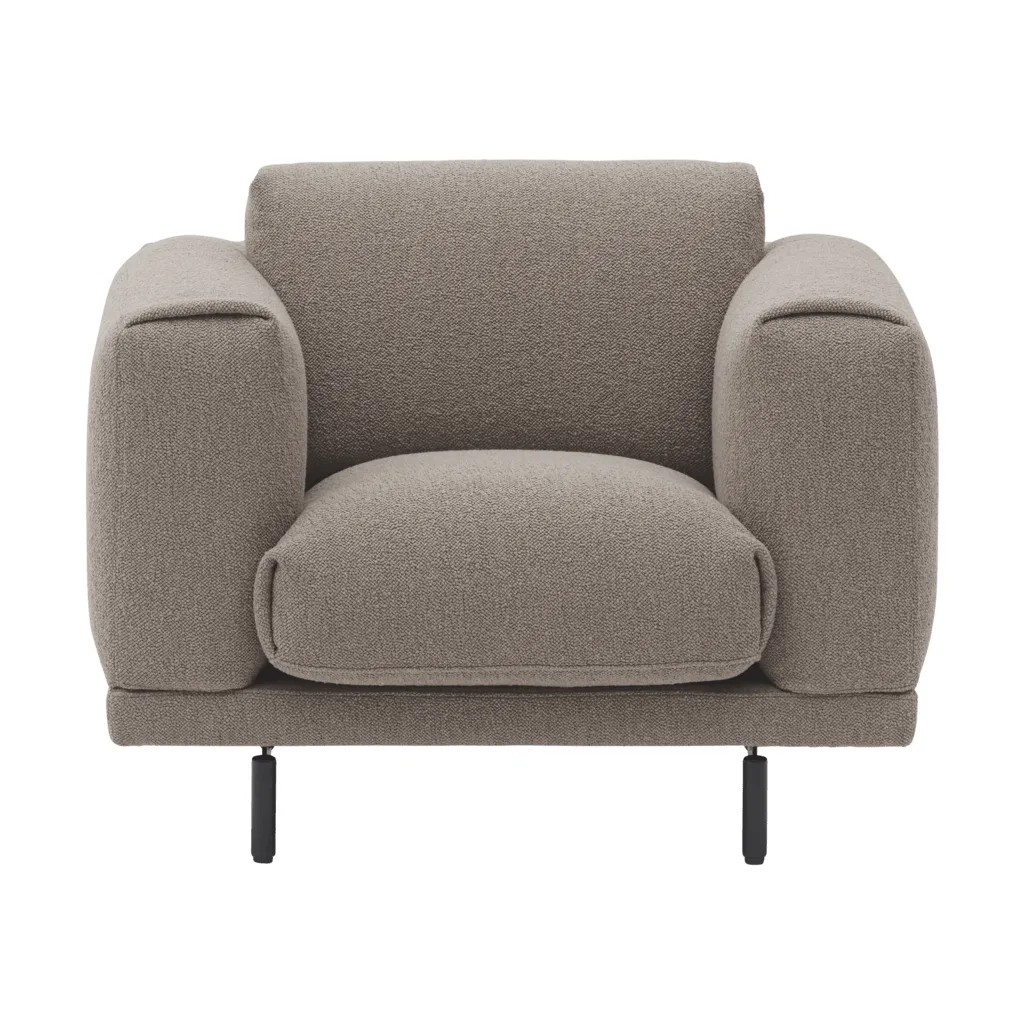 Rest Lounge Chair sillón lounge, Hearth 6-patas negras Muuto