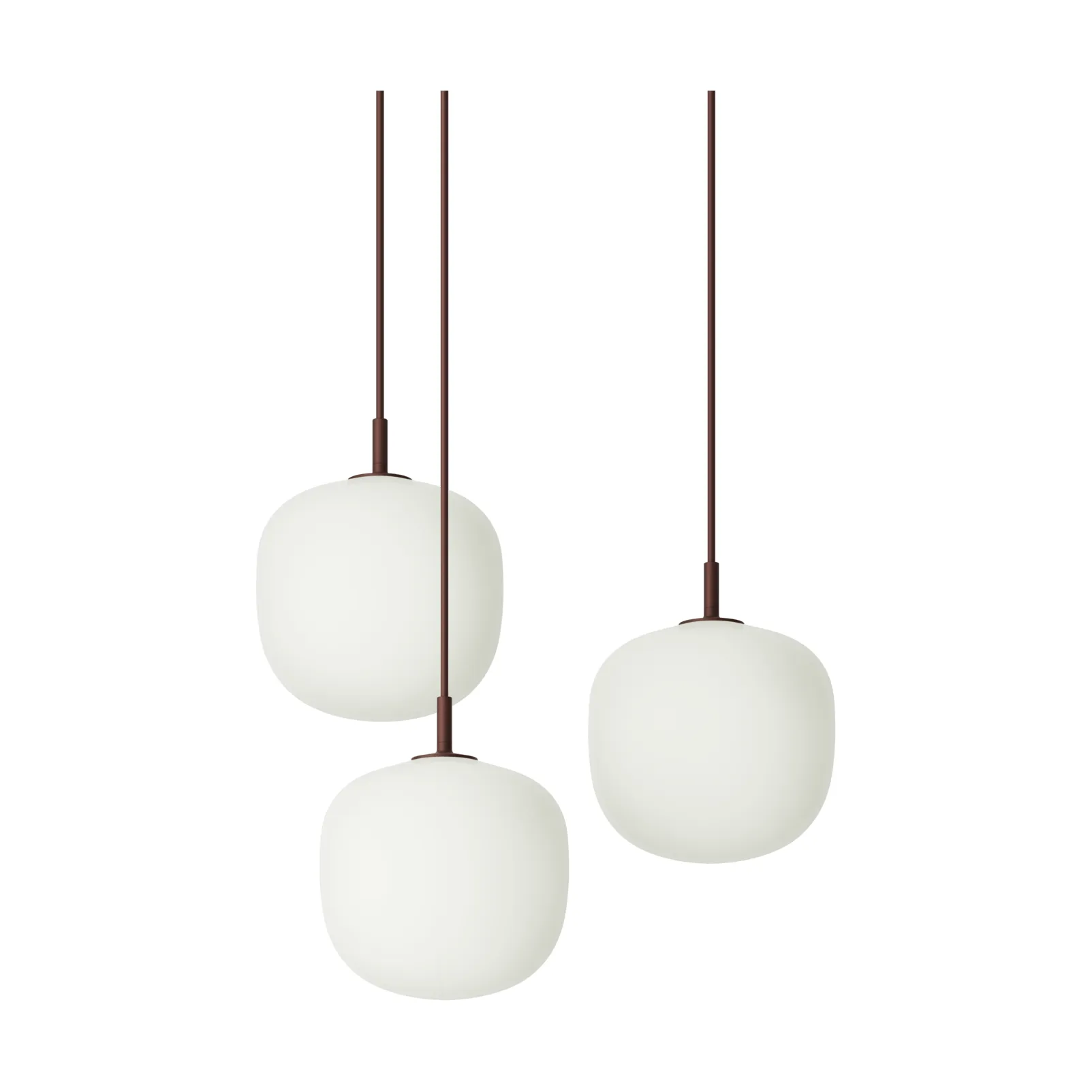 Rime Pendant Cluster 3 lámpara colgante, Rojo intenso, Ø18 cm Muuto