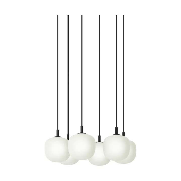 Rime Pendant Cluster 6 lámpara colgante - Black, Ø12 cm - Muuto