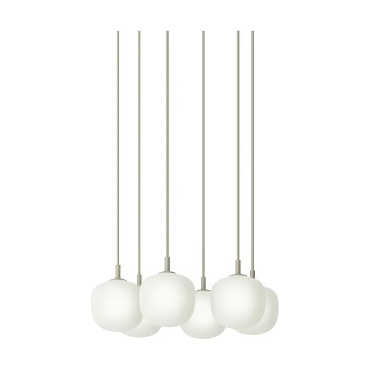 Rime Pendant Cluster 6 lámpara colgante - Gris, Ø12 cm - Muuto