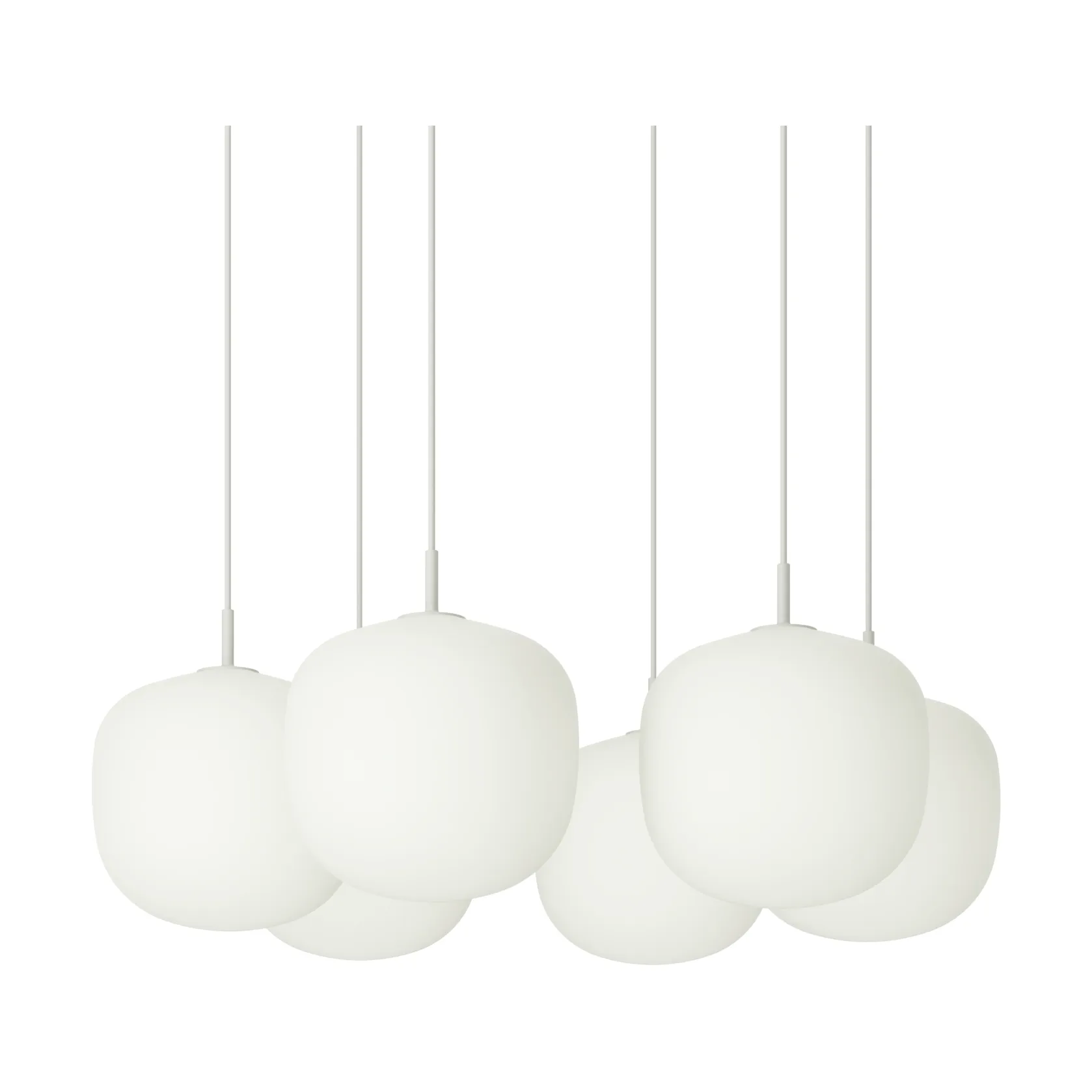 Rime Pendant Cluster 6 lámpara colgante, Gris, Ø25 cm Muuto