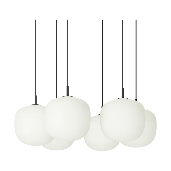 Rime Pendant Cluster 6 lámpara colgante - Negro, Ø25 cm - Muuto