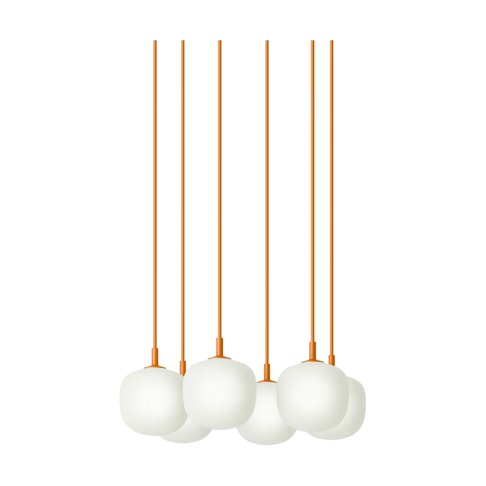 Rime Pendant Cluster 6 lámpara colgante, Orange, Ø12 cm Muuto