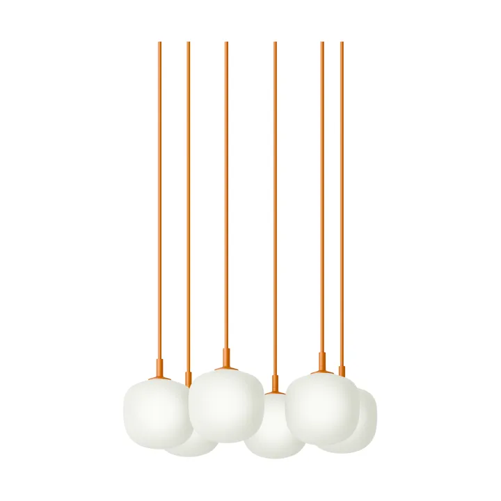 Rime Pendant Cluster 6 lámpara colgante - Orange, Ø12 cm - Muuto