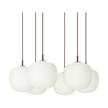 Rime Pendant Cluster 6 lámpara colgante - Rojo intenso, Ø25 cm - Muuto