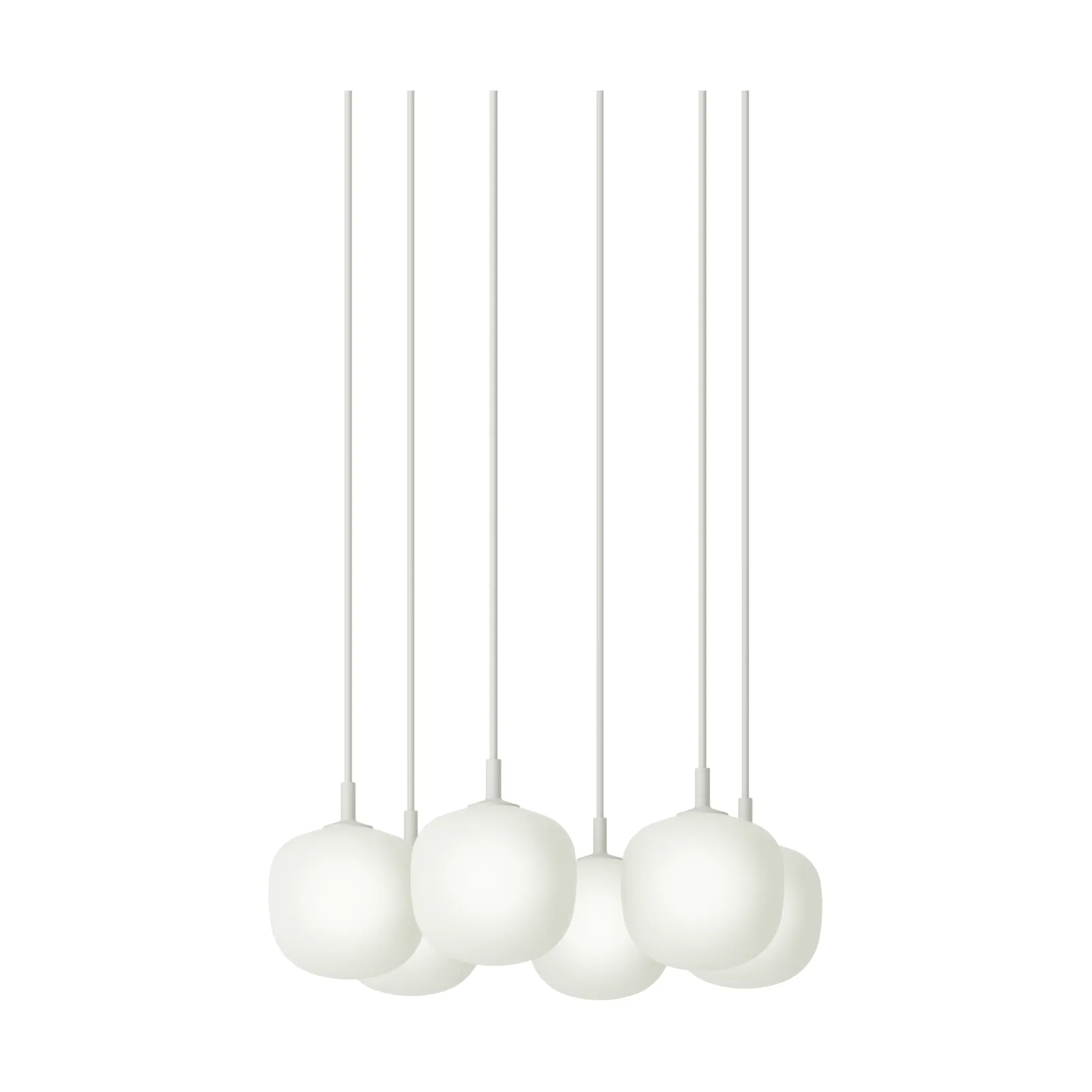 Rime Pendant Cluster 6 lámpara colgante, White, Ø12 cm Muuto