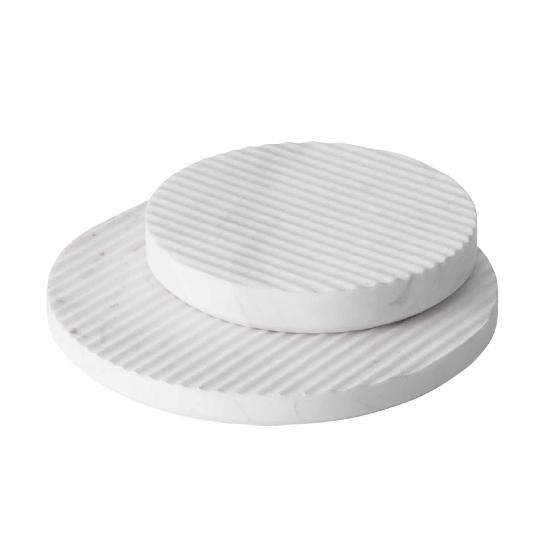Salvamanteles Groove mármol, blanco pequeño Muuto